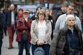 13 november memorial at the Place de la Republique - Paris