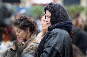 13 november memorial at the Place de la Republique - Paris
