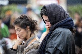 13 november memorial at the Place de la Republique - Paris