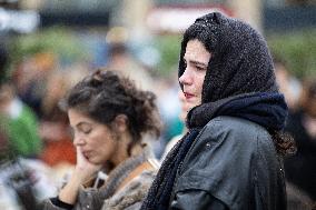 13 november memorial at the Place de la Republique - Paris