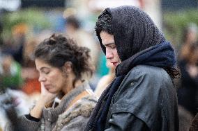 13 november memorial at the Place de la Republique - Paris