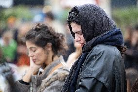 13 november memorial at the Place de la Republique - Paris