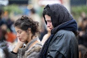 13 november memorial at the Place de la Republique - Paris
