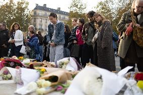 13 november memorial at the Place de la Republique - Paris