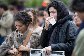 13 november memorial at the Place de la Republique - Paris