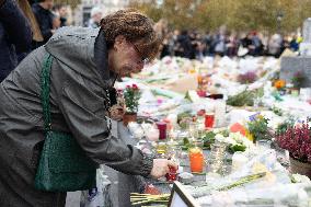 13 november memorial at the Place de la Republique - Paris