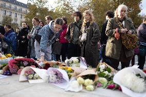 13 november memorial at the Place de la Republique - Paris