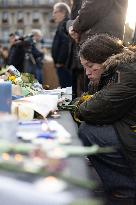 13 november memorial at the Place de la Republique - Paris