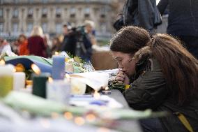 13 november memorial at the Place de la Republique - Paris