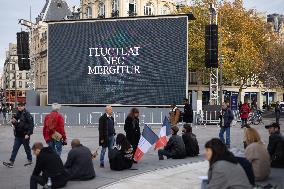 13 november memorial at the Place de la Republique - Paris