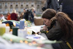 13 november memorial at the Place de la Republique - Paris