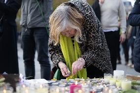 13 november memorial at the Place de la Republique - Paris