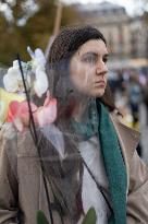 13 november memorial at the Place de la Republique - Paris