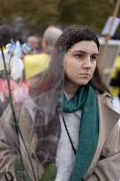 13 november memorial at the Place de la Republique - Paris