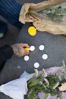 13 november memorial at the Place de la Republique - Paris