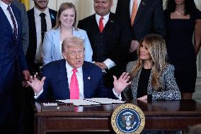Donald Trump Signs Fostering the Future Executive Order - Washington