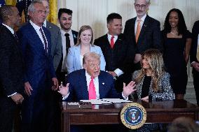 Donald Trump Signs Fostering the Future Executive Order - Washington