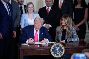Donald Trump Signs Fostering the Future Executive Order - Washington