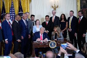 Donald Trump Signs Fostering the Future Executive Order - Washington