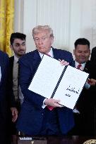 Donald Trump Signs Fostering the Future Executive Order - Washington