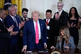 Donald Trump Signs Fostering the Future Executive Order - Washington