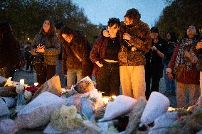 13 november memorial at the Place de la Republique - Paris