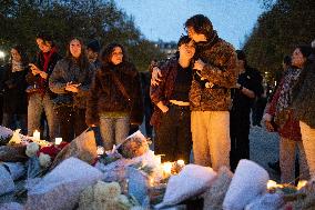 13 november memorial at the Place de la Republique - Paris