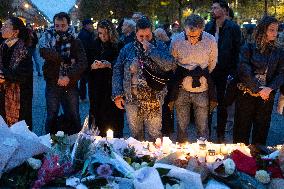 13 november memorial at the Place de la Republique - Paris