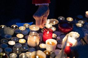 13 november memorial at the Place de la Republique - Paris