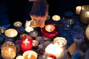 13 november memorial at the Place de la Republique - Paris