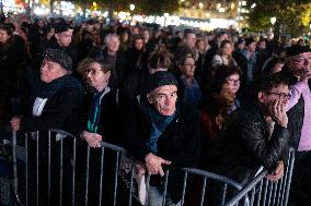 13 november memorial at the Place de la Republique - Paris