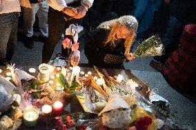 13 november memorial at the Place de la Republique - Paris