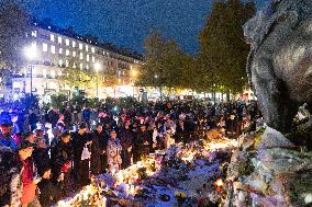 13 november memorial at the Place de la Republique - Paris