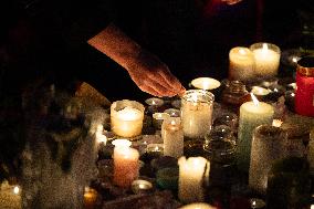 13 november memorial at the Place de la Republique - Paris