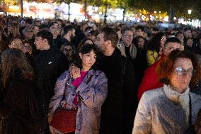 13 november memorial at the Place de la Republique - Paris