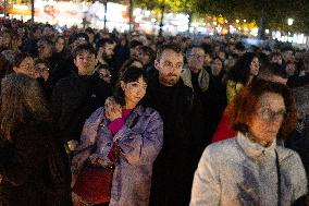 13 november memorial at the Place de la Republique - Paris