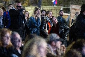 13 november memorial at the Place de la Republique - Paris