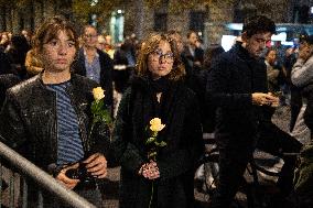 13 november memorial at the Place de la Republique - Paris