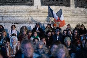 13 november memorial at the Place de la Republique - Paris
