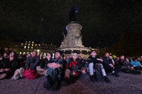 13 november memorial at the Place de la Republique - Paris