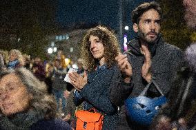 13 november memorial at the Place de la Republique - Paris