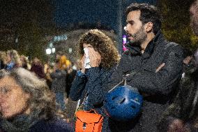 13 november memorial at the Place de la Republique - Paris