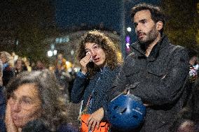 13 november memorial at the Place de la Republique - Paris
