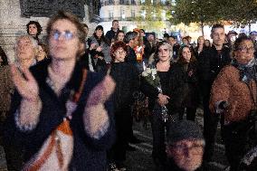 13 november memorial at the Place de la Republique - Paris