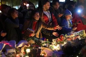 Tribute To Victims At Place De LA Republique - Paris