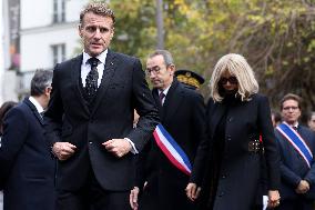 Tribute To Victims At La Bonne Biere - Paris