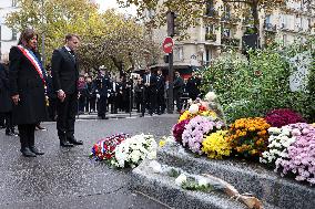 Tribute To Victims At La Bonne Biere - Paris