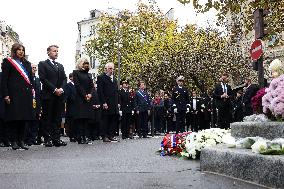 Tribute To Victims At La Bonne Biere - Paris