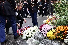 Tribute To Victims At La Bonne Biere - Paris