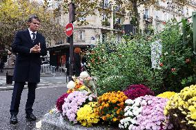 Tribute To Victims At La Bonne Biere - Paris